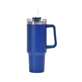 1200ml Stainless Steel Mug Coffee Cup Thermal Travel Car Auto Mugs Thermos 40 Oz Tumbler with Handle Straw Cup Drinkware New In (Color: Z, Capacity: 1200ml)