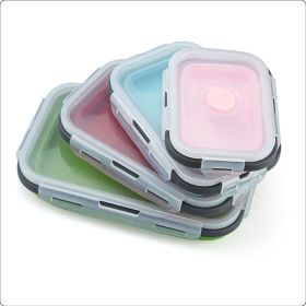 Reusable Pizza Storage Container with  Microwavable Serving Trays - Adjustable Pizza Slice Container to Organize & Save Space - BPA Free, Microwave (Color: Blue, size: 350ML)