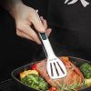 1pc Non-Slip Stainless Steel Food Tongs Meat Salad Bread Serving Clip Barbecue Grill Buffet Clamp Cooking Tools Kitchen Accessories